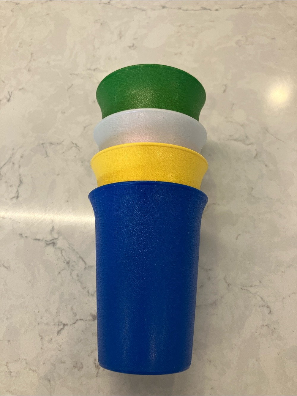 Tupperware Tumblers CUPS x 4 MULTI-COLOUR VINTAGE